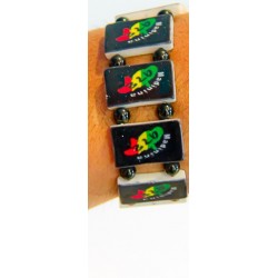 Bracelet élastique 972 vert jaune rouge madinina