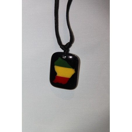 Coliier guyane 973 en fil couleur rasta