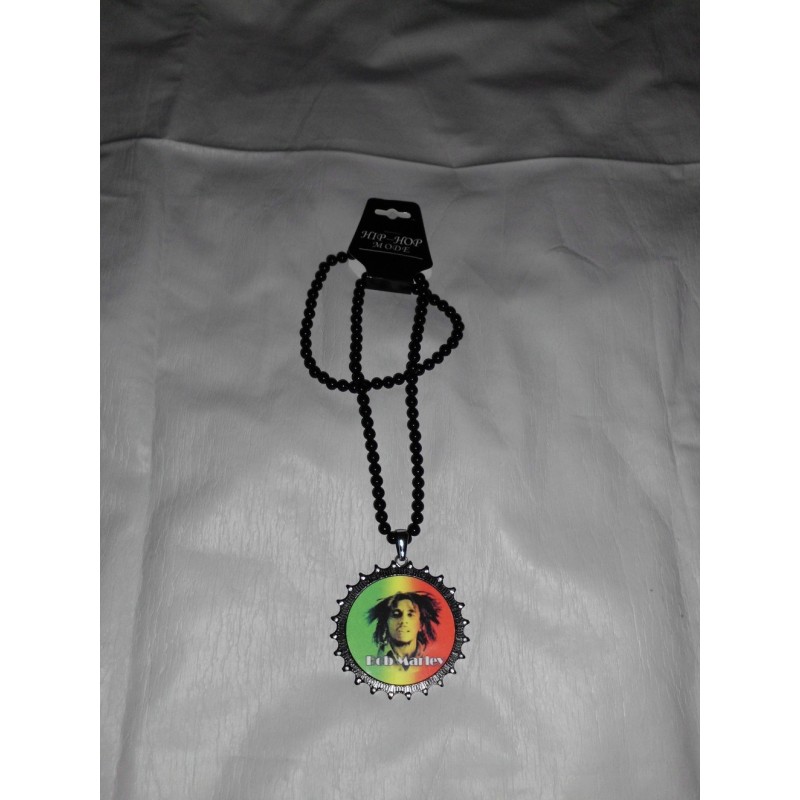 Collier de perles noires  Bob Marley