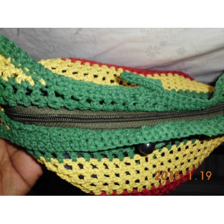 sac à main pour femmes en crochet vert jaune rouge 
