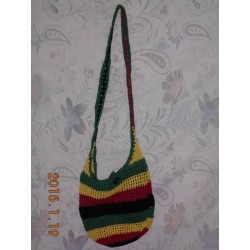 sac à main pour femmes en crochet vert jaune rouge 