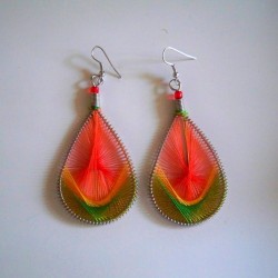 Boucle d'oreille spirale Rouge