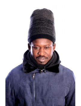 Bonnet noir et gris style...