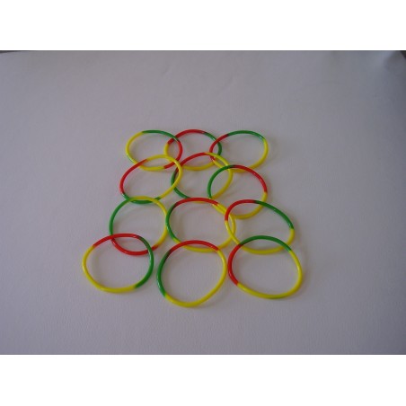 bracelet rasta en plastique de forme ronde