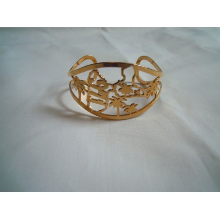 Bracelet GWADA 971 en plaqué or 3 microns