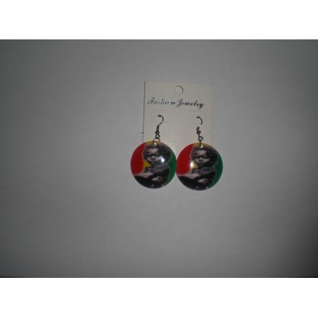 boucle d'oreille rasta baby vert jaune rouge