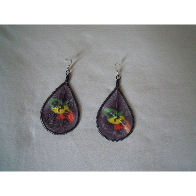 Boucles D'oreilles Clips Valentino En Forme De Cœur Vert Et Rouge - Occasion état Neuf